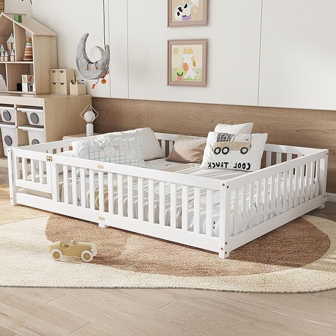 Queen Size Floor Bed Frame by Bellemave