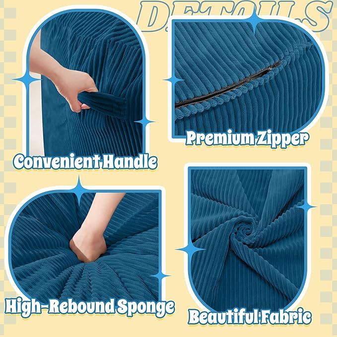 HABUTWAY 5FT Bean Bag Chair, Giant Bean Bag Chairs - Image 6