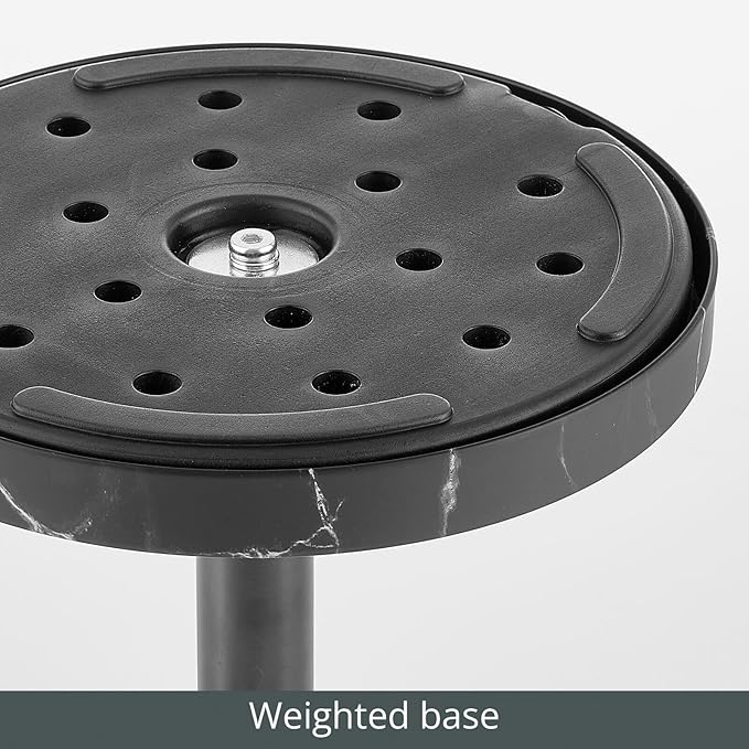 mDesign Glass Top Side/End Drink Table - Image 4