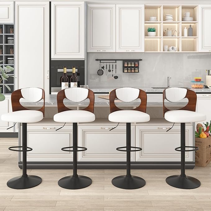 VECELO BarStools Set of 4, Kitchen Island Stools - Image 8