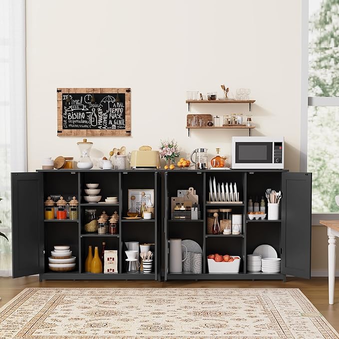 Iwell Storage Cabinet with 2 Doors and 4 Storage Shelves, Bathroom Cabinet - Image 8