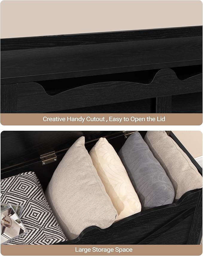 39.4" Storage Bench, Storage Chest, Lift-Top Storage Trunk - Image 6