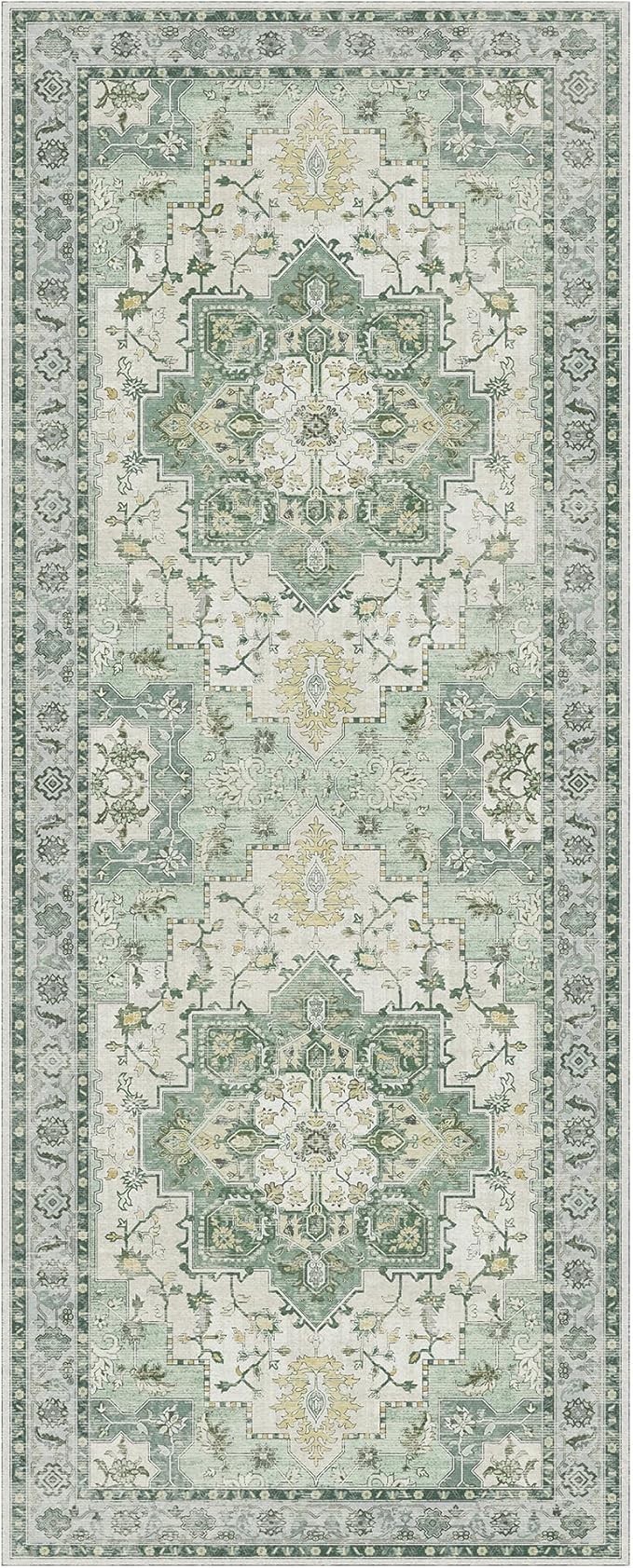 GENIMO 3x5 Area Rugs for Living Room, Machine Washable Non Slip Vintage Rugs - Image 8