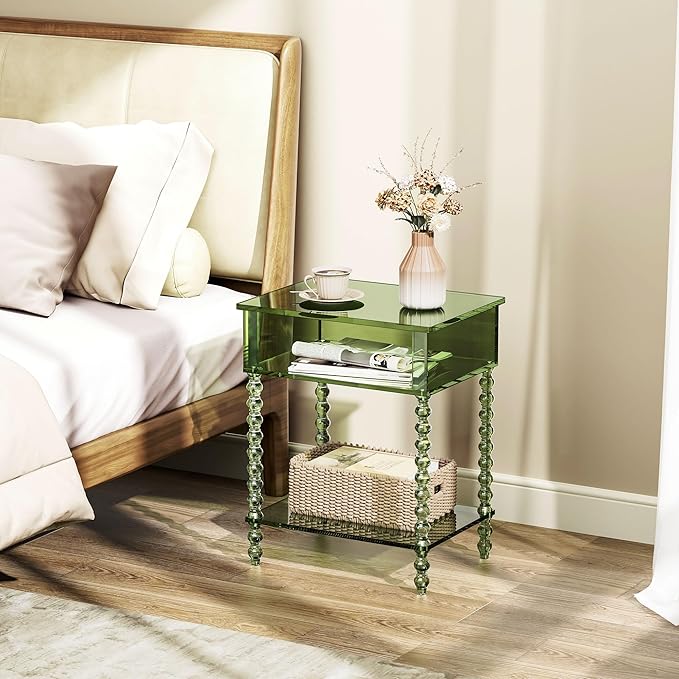Acrylic Side Table, Nightstand for Living Room - Image 2