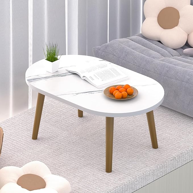 Small Coffee Table for Small Space, Low Table, Floor Table Desk for Sitting on - Image 7