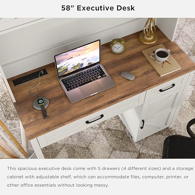 Farmhouse 47" Executive Desk, Computer Desk - Image 5
