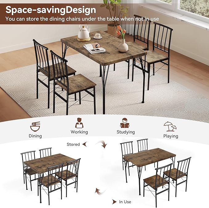 Vipbear Kitchen Dining Table Set - Image 7