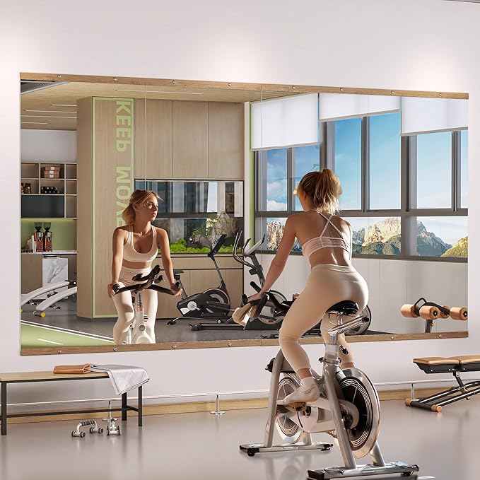 Hasipu 2Pcs 71''x31'' Home Gym Mirror Large Full Length Wall Mounted Full Body - Image 3