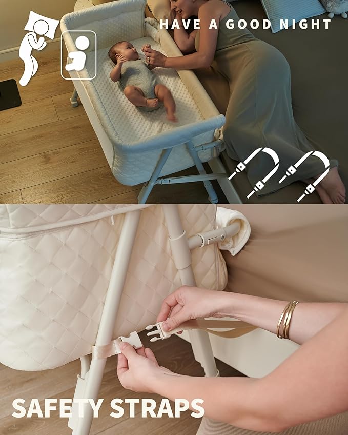 AirClub Bassinet Bedside Sleeper, Baby Crib - Image 5