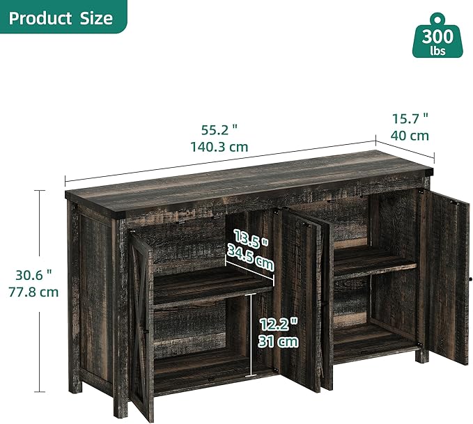 YITAHOME Farmhouse Sideboard Buffet Cabinet - Image 2
