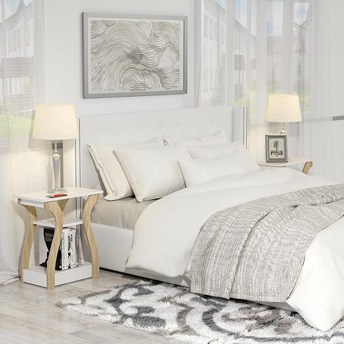 End Table with Charging Station, Side Table with USB Ports and Outlets - Image 9