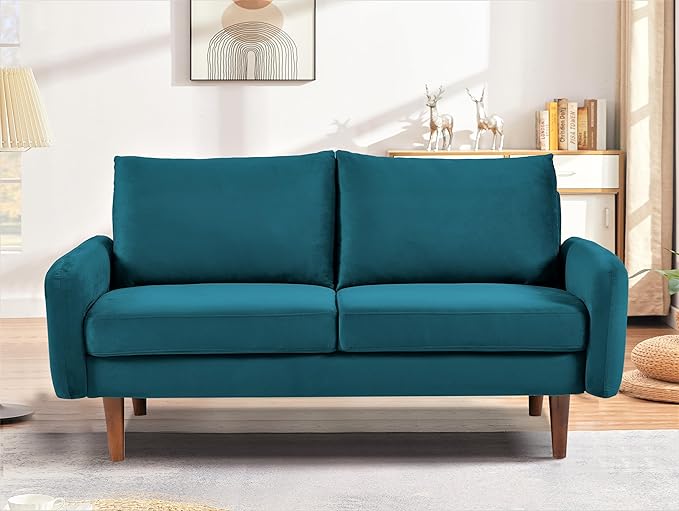 Container Furniture Direct Kent Velvet Loveseat Sofa by ContainerDirect