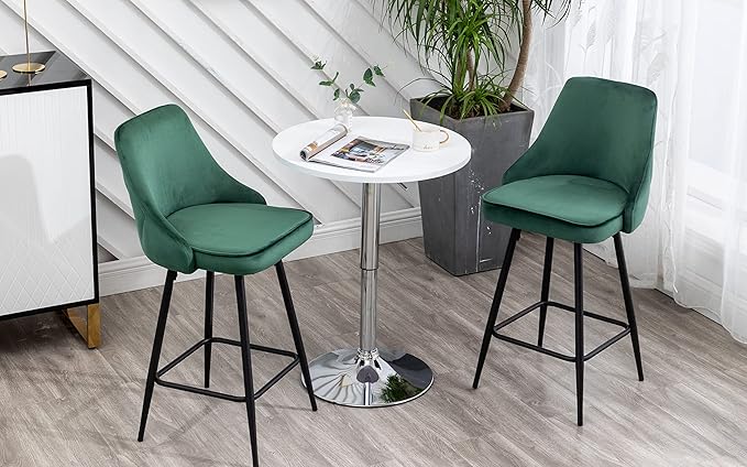 BTEXPERT Set of 2 Pack, Premium upholstered Dining 25" High Back Stool Bar - Image 8