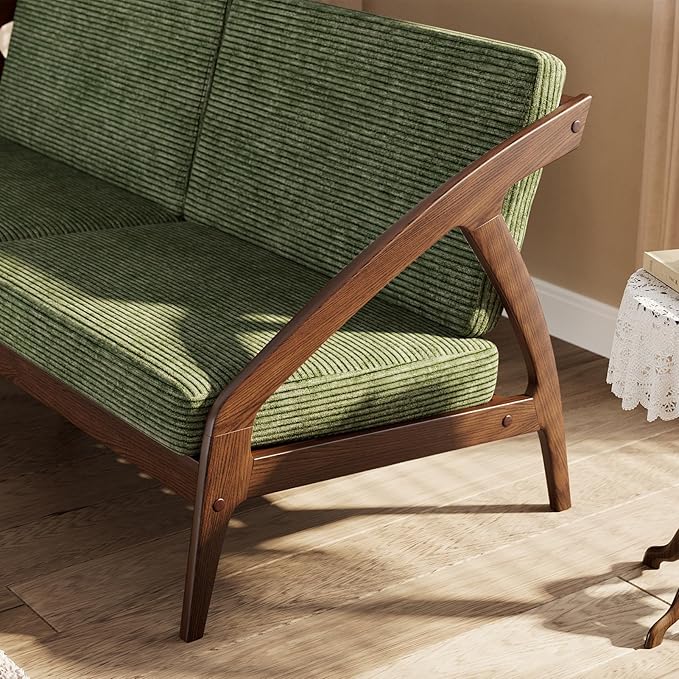 73.4" Solid Wood Upholstered Sofa, Comfortable Seat Cushion, Removable Cover - Image 4