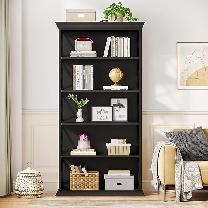 Tribesigns 6-Tier Bookcase, 71 Inches Industrial Bookshelves and Bookcases - Image 4