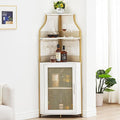 GAOMON Corner Bar Cabinet with Glass Holder, Industrial Wine Cabinet with by GAOMON