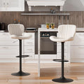 Shintenchi Bar Stools Set of 2 Modern Swivel Bar Chairs, Counter Height Faux by Shintenchi