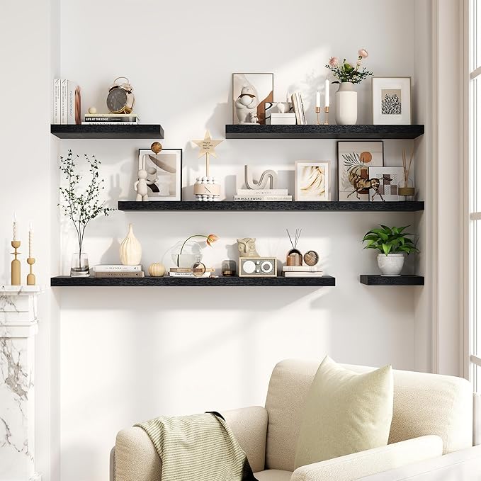 30 Inch Floating Shelves, Rustic Floating Wall Shelves 8 Inch Deep, 30 x 8 - Image 6