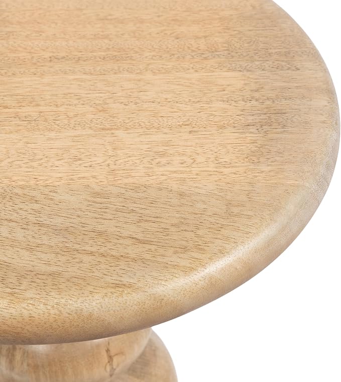 Kate and Laurel Tirollo Modern Round Drink Table; 10 x 10 x 22; Natural Wood; - Image 6