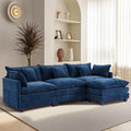 Furniliving 112‘’ L-Shaped Sofa, Luxury Chenille Modular Sectional Couches by FurnilivingFurnitureforHome