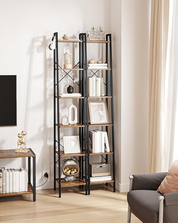 Ladder Shelf, Bookshelf Bookcase, Freestanding Corner Storage Shelve - Image 5