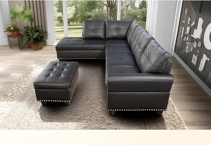 98 Inch L Shaped Sectional Sofa - Image 2