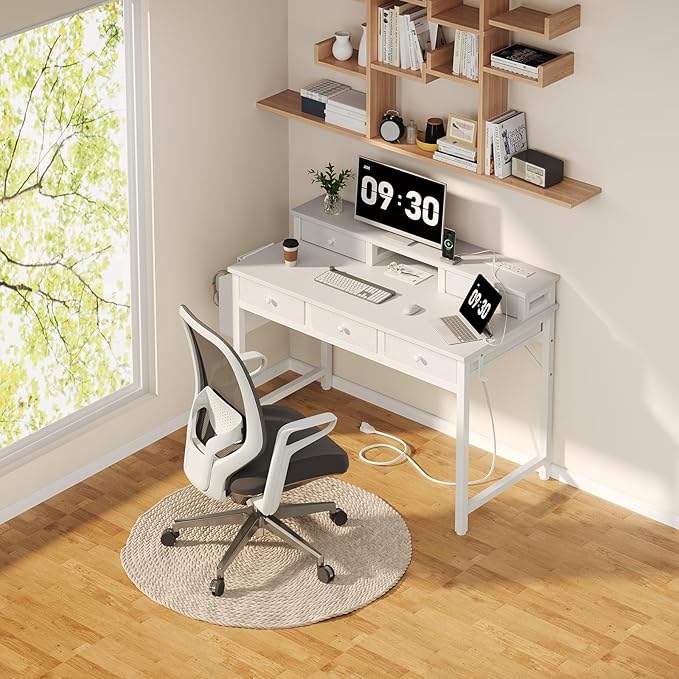 Lufeiya White Computer Desk - Image 2