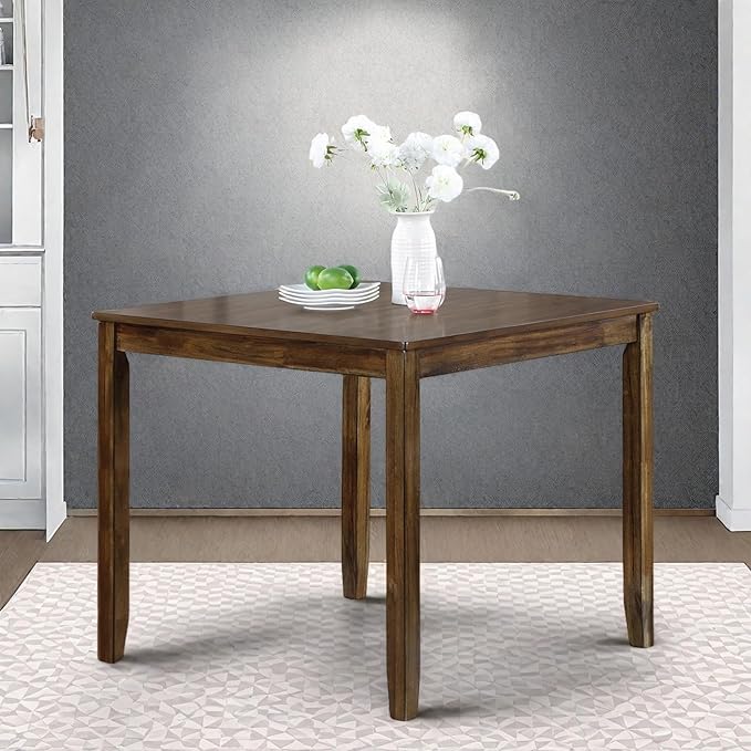 Dining Table for 4, Wooden Square Kitchen Table - Image 5