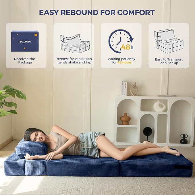 MAXYOYO Convertible Sofa Bed, Fold Out Single Sleeper Sofa - Image 8
