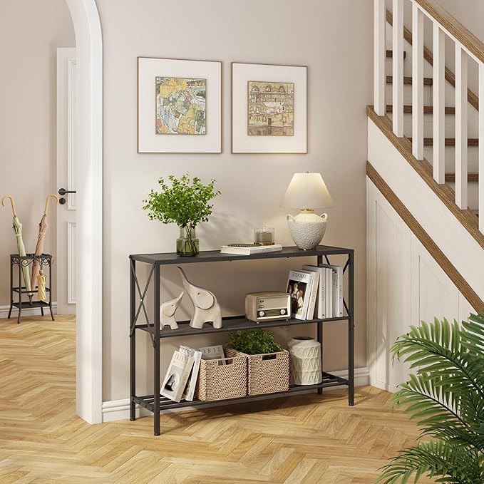 Hoctieon Industrial Console Table, 3 Tier Entryway Table, Hallway Table - Image 6