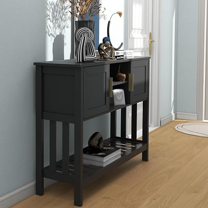 TaoHFE Console Table with Storage with Doors, Entryway Console Table with Doors - Image 4