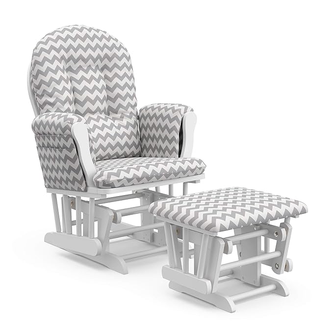 Storkcraft Premium Hoop Glider & Ottoman — GREENGUARD Gold Certified Nursery by Storkcraft