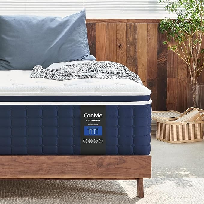 Coolvie 14 Inch California King Mattress, Hybrid Cal King Mattresses in a Box - Image 8