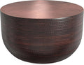 SIMPLIHOME Johnsen 30-inch Wide Metal Drum Coffee Table in Oil Rubbed Bronze by SimpliHome