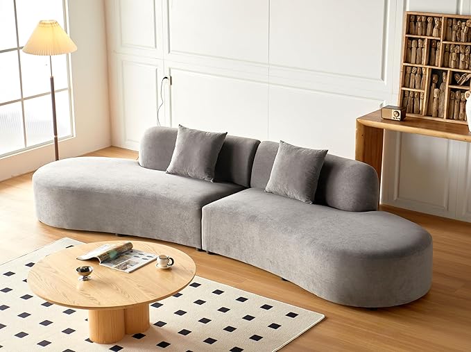 Container Furniture Direct 132" Curved Sofa - Image 3