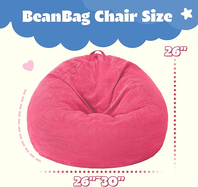 HABUTWAY 2 FT Bean Bag Chair, Giant Bean Bag Chairs, Big Bean Bags - Image 2