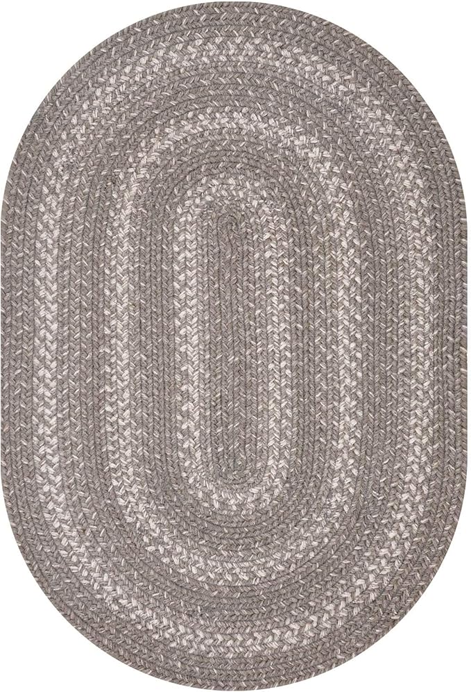 Homespice Grey Cloud Oval Braided Rug, 8x10' - Image 9