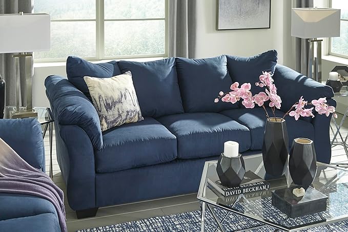Signature Design by Ashley Darcy Casual Plush Sofa, Dark Blue - Image 10