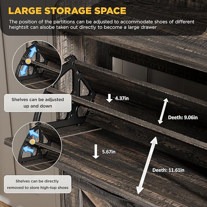 Maupvit Large Shoe Storage Cabinet - Image 6
