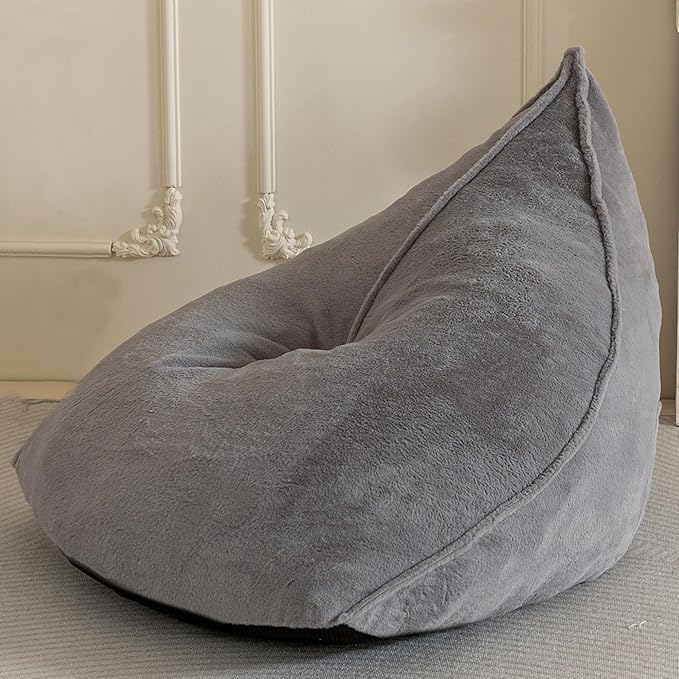 BYBYME Bean Bag Chairs Sherpa Lazy Sofa, Giant Beanbag Chairs by BYBYME