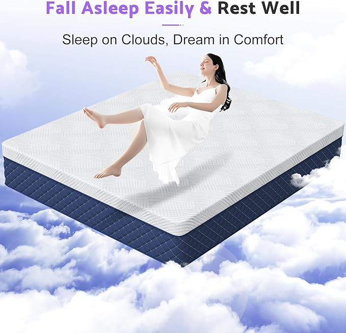 Full Mattresses, 10 Inch Hybrid Full Mattress in a Box, Memory Foam and - Image 4