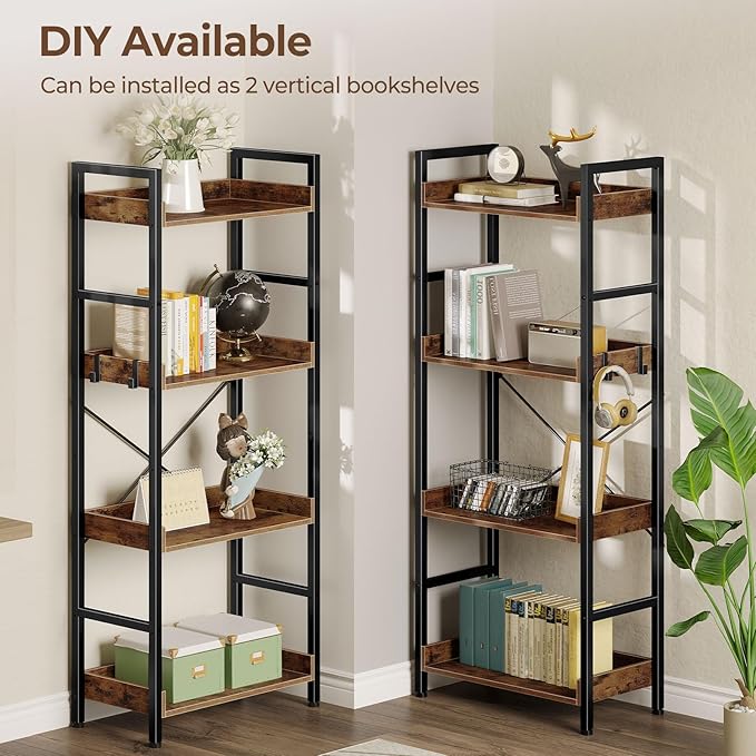 Rolanstar Bookshelf 4 Tiers - Image 5
