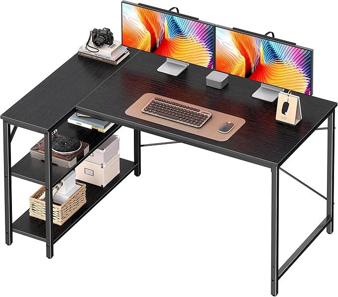 Huuger L Shaped Desk, 47 Inches Computer Desk by Huuger