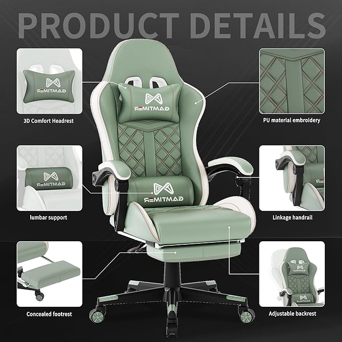 Gaming Chair, 400 lbs Adult Chair, High Back Computer Chair - Image 4