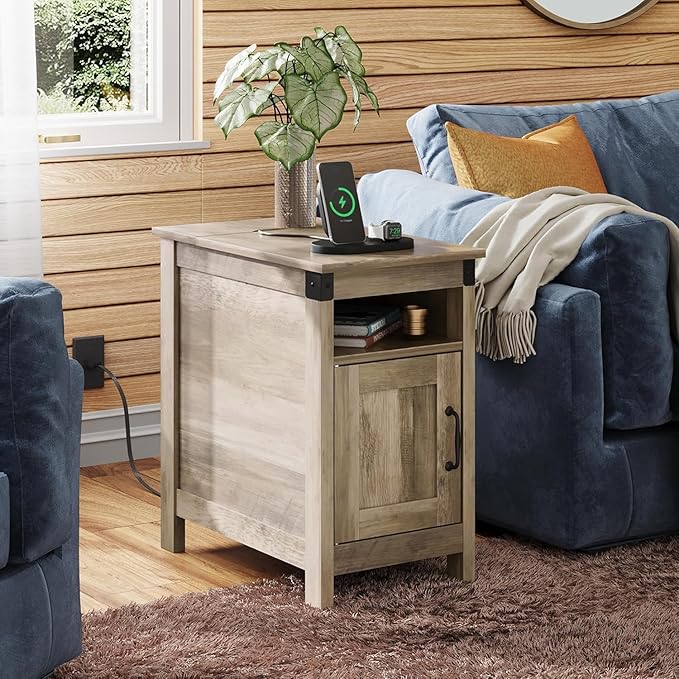 WLIVE Farmhouse End Table Set of 2 - Image 2