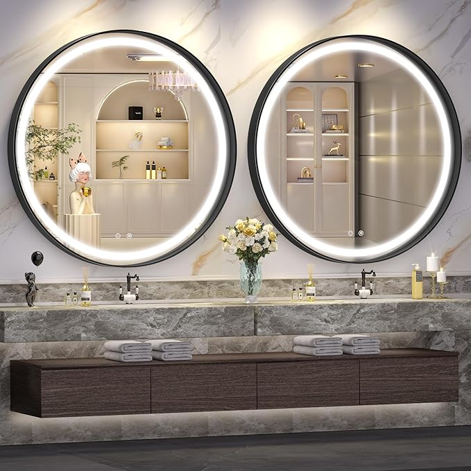 Hasipu 32 Round LED Mirror for Bathroom - Image 3