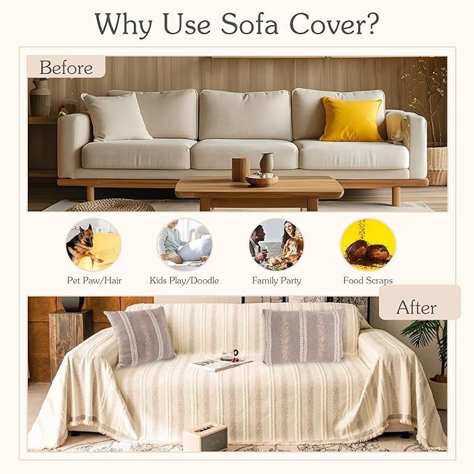 Couch Cover for Dogs Washable Sofa Cover, Sectional Couch Covers, Sofa Covers - Image 4