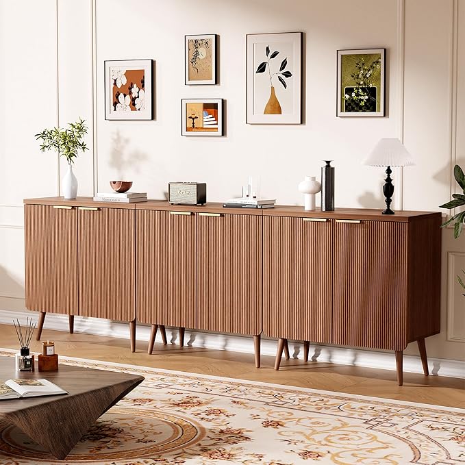 Sideboard Buffet Cabinet with Storage, 2 Doors Wood Entryway Cabinet, Modern - Image 5