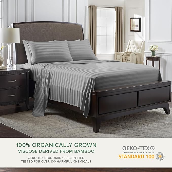 King Sheets by Pure Bamboo, Genuine 100% Organic Viscose Derived from Bamboo - Image 2