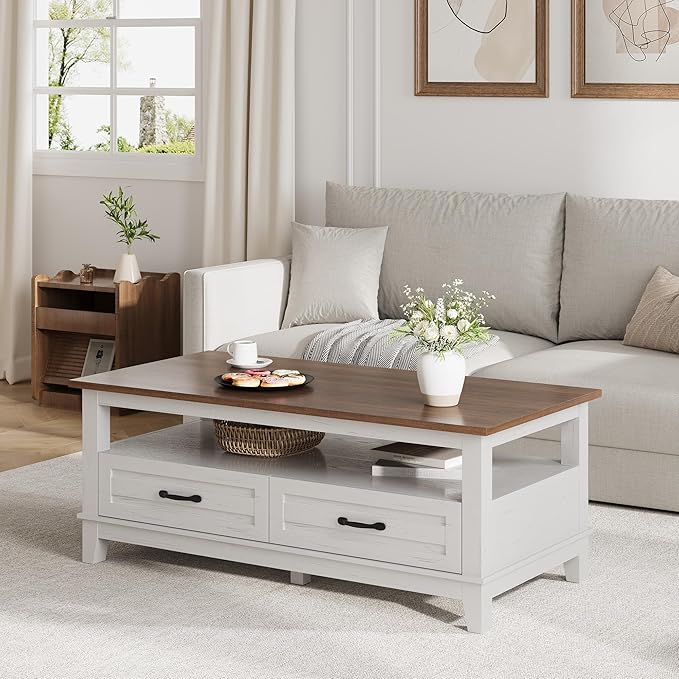 GarveeHome Farmhouse Coffee Table - Image 3